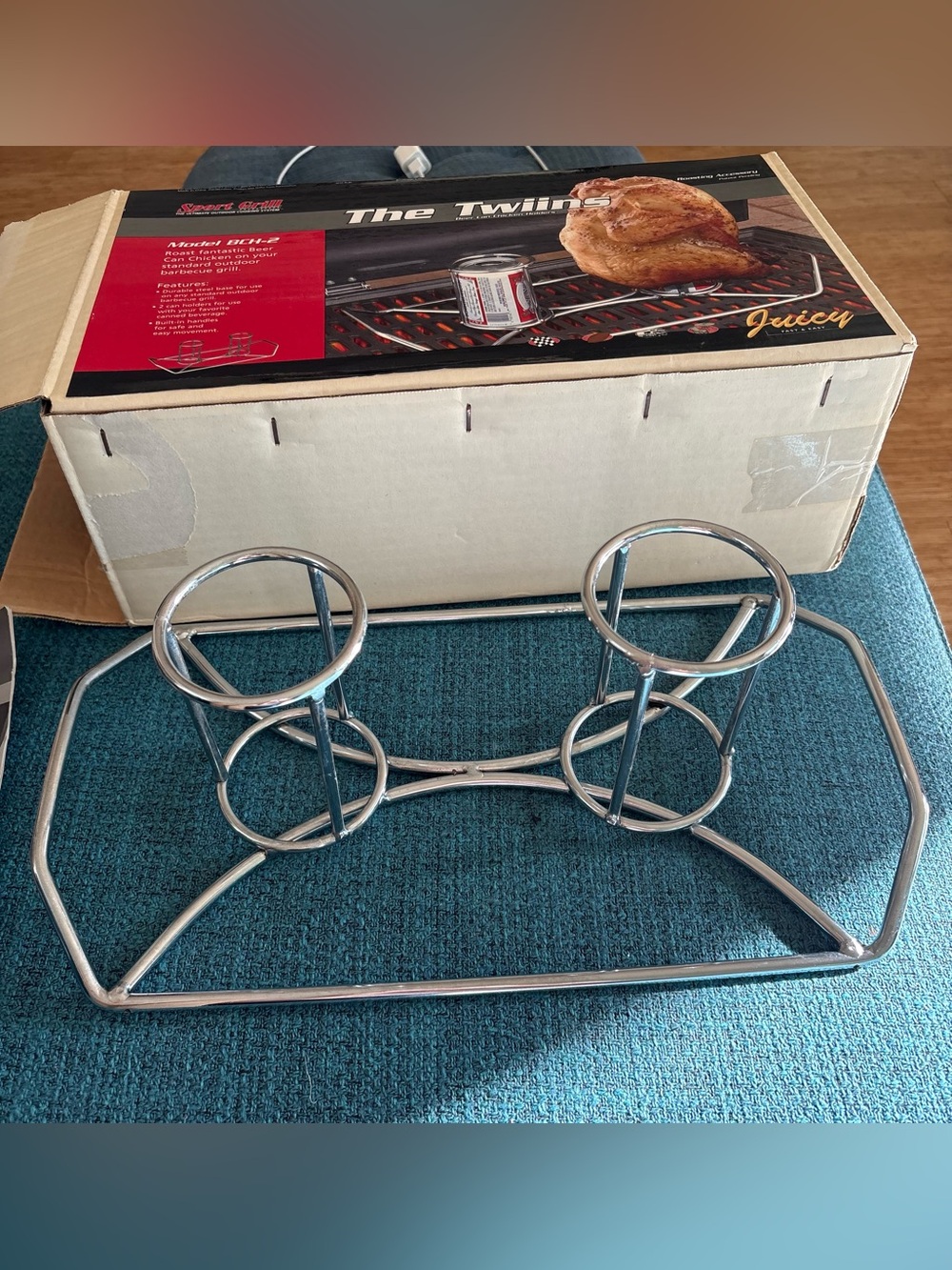 Dual-Can Chicken Roaster Stand